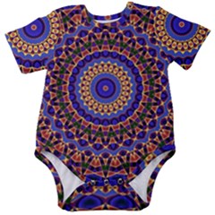 Mandala Kaleidoscope Background Baby Short Sleeve Bodysuit
