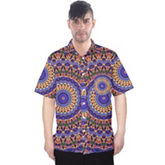 Mandala Kaleidoscope Background Men s Hawaii Shirt
