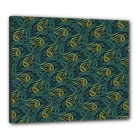 Pattern Abstract Green Texture Canvas 24  X 20  (stretched) by Jancukart