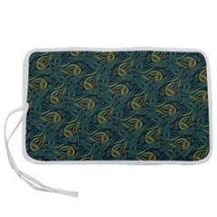 Pattern Abstract Green Texture Pen Storage Case (S)