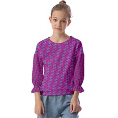 Heart Love Romantic Cute Pattern Kids  Cuff Sleeve Top