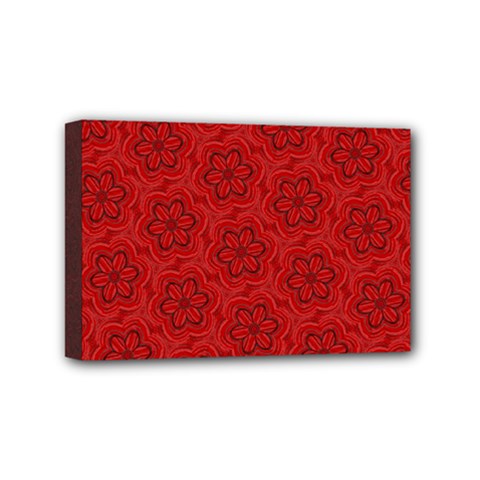 Floral Pattern Background Flowers Mini Canvas 6  X 4  (stretched) by Jancukart