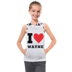 I Love Wayne Kids  Sleeveless Hoodie by ilovewhateva