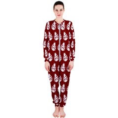 Ladybug Vector Geometric Tile Pattern Onepiece Jumpsuit (ladies) by GardenOfOphir