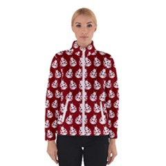 Ladybug Vector Geometric Tile Pattern Women s Bomber Jacket by GardenOfOphir