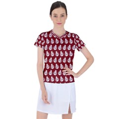 Ladybug Vector Geometric Tile Pattern Women s Sports Top