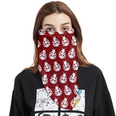 Ladybug Vector Geometric Tile Pattern Face Covering Bandana (triangle)