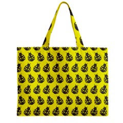 Ladybug Vector Geometric Tile Pattern Zipper Mini Tote Bag