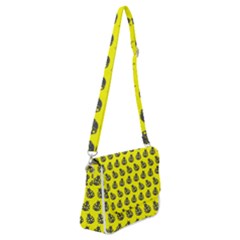 Ladybug Vector Geometric Tile Pattern Shoulder Bag With Back Zipper