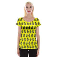 Ladybug Vector Geometric Tile Pattern Cap Sleeve Top