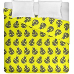 Ladybug Vector Geometric Tile Pattern Duvet Cover Double Side (king Size) by GardenOfOphir