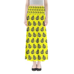 Ladybug Vector Geometric Tile Pattern Full Length Maxi Skirt