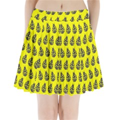 Ladybug Vector Geometric Tile Pattern Pleated Mini Skirt