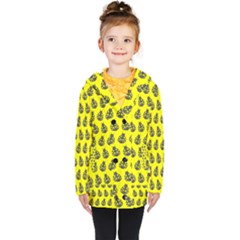 Ladybug Vector Geometric Tile Pattern Kids  Double Breasted Button Coat