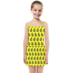 Ladybug Vector Geometric Tile Pattern Kids  Summer Sun Dress by GardenOfOphir