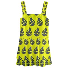 Ladybug Vector Geometric Tile Pattern Kids  Layered Skirt Swimsuit