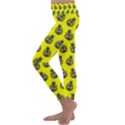 Ladybug Vector Geometric Tile Pattern Kids  Lightweight Velour Classic Yoga Leggings View2