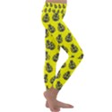 Ladybug Vector Geometric Tile Pattern Kids  Lightweight Velour Classic Yoga Leggings View3