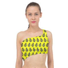 Ladybug Vector Geometric Tile Pattern Spliced Up Bikini Top 