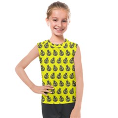 Ladybug Vector Geometric Tile Pattern Kids  Mesh Tank Top