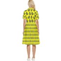 Ladybug Vector Geometric Tile Pattern Button Top Knee Length Dress View2