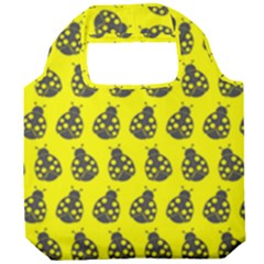 Ladybug Vector Geometric Tile Pattern Foldable Grocery Recycle Bag