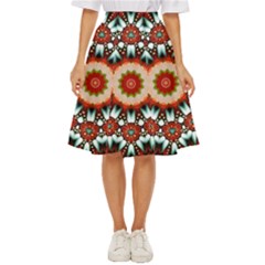 Kaleidoscope Floral Pattern Rosette Classic Short Skirt by Jancukart