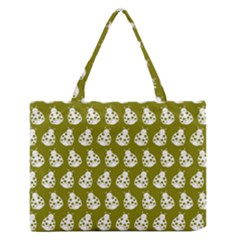 Ladybug Vector Geometric Tile Pattern Zipper Medium Tote Bag