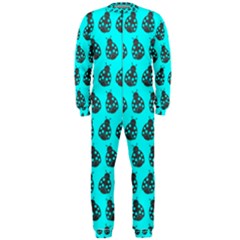 Ladybug Vector Geometric Tile Pattern Onepiece Jumpsuit (men) by GardenOfOphir