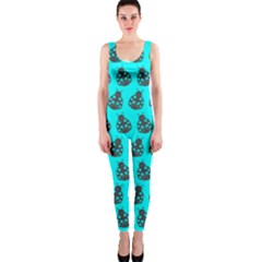 Ladybug Vector Geometric Tile Pattern One Piece Catsuit by GardenOfOphir