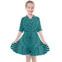 Illusion Geometric Background Kids  All Frills Chiffon Dress View1