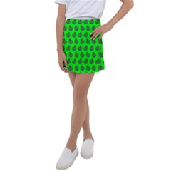 Ladybug Vector Geometric Tile Pattern Kids  Tennis Skirt by GardenOfOphir