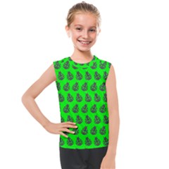 Ladybug Vector Geometric Tile Pattern Kids  Mesh Tank Top by GardenOfOphir