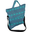 Chevron Zigzag Pattern Fold Over Handle Tote Bag View1