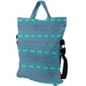 Chevron Zigzag Pattern Fold Over Handle Tote Bag View2