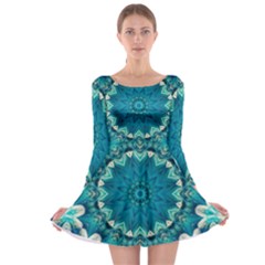 Kaleidoscope Mandala Ornament Long Sleeve Skater Dress