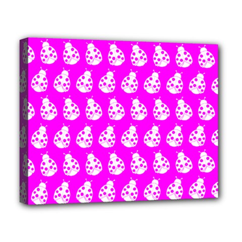 Ladybug Vector Geometric Tile Pattern Deluxe Canvas 20  X 16  (stretched) by GardenOfOphir