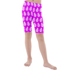 Ladybug Vector Geometric Tile Pattern Kids  Mid Length Swim Shorts