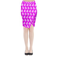 Ladybug Vector Geometric Tile Pattern Midi Wrap Pencil Skirt by GardenOfOphir