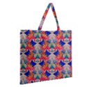 Butterflies Blue Pattern Girly Zipper Large Tote Bag View2