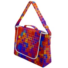 Squares Geometric Colorful Fluorescent Box Up Messenger Bag by Jancukart