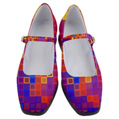 Squares Geometric Colorful Fluorescent Women s Mary Jane Shoes by Jancukart