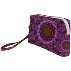 Rosette Mosaic Kaleidoscope Abstract Background Wristlet Pouch Bag (small) by Jancukart