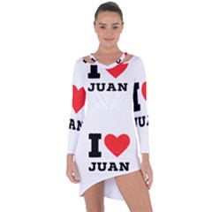 I Love Juan Asymmetric Cut-out Shift Dress by ilovewhateva