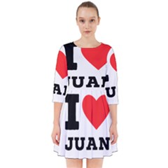 I Love Juan Smock Dress by ilovewhateva