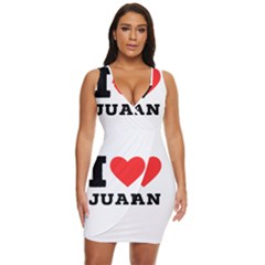 I Love Juan Draped Bodycon Dress by ilovewhateva