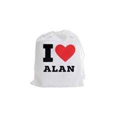 I Love Alan Drawstring Pouch (small) by ilovewhateva