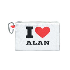 I Love Alan Canvas Cosmetic Bag (small) by ilovewhateva