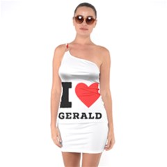 I Love Gerald One Shoulder Ring Trim Bodycon Dress by ilovewhateva