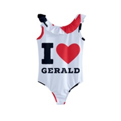 I Love Gerald Kids  Frill Swimsuit by ilovewhateva